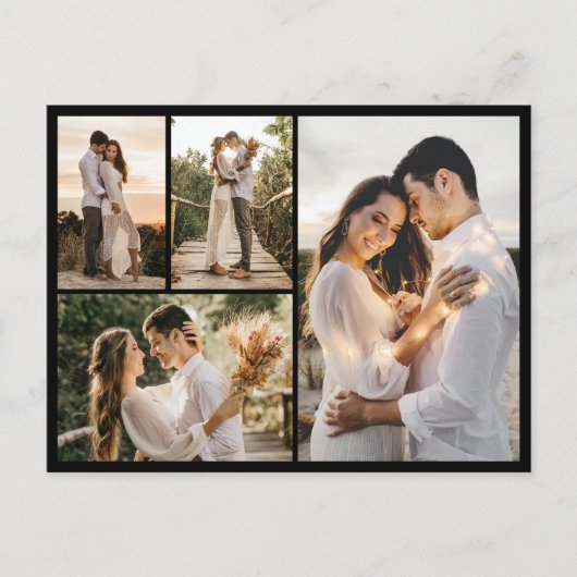 自分だけの4枚の写真のコラージュを作成 ポストカード (正面)