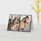 自分だけの4枚の写真の組み合わせを作成 カード (黄色い花)