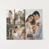 自分だけの4枚の写真の組み合わせを作成 タペストリー (正面(横))