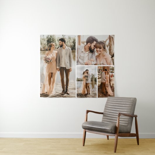 自分だけの4枚の写真の組み合わせを作成 タペストリー (インサイチュ(横))