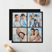 自分だけの4枚の写真の組み合わせを作成 ノートカード (正面/裏面インサイチュ)