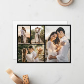 自分だけの4枚の写真の組み合わせを作成 ノートカード (正面/裏面インサイチュ)