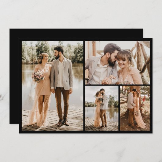 自分だけの4枚の写真の組み合わせを作成 ノートカード (正面/裏面)