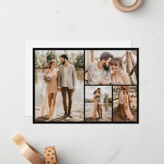 自分だけの4枚の写真の組み合わせを作成 ノートカード (正面/裏面インサイチュ)