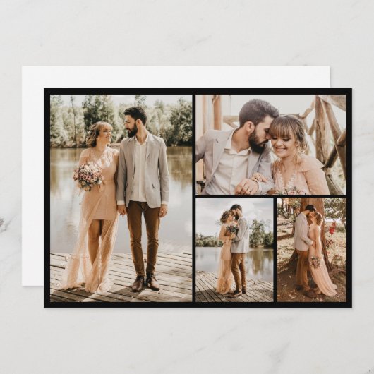 自分だけの4枚の写真の組み合わせを作成 ノートカード (正面/裏面)