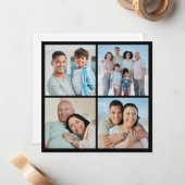 自分だけの4枚の写真の組み合わせを作成 ノートカード (正面/裏面インサイチュ)