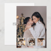 自分だけの4枚の写真の コラージュをデザイン シーズンカード (正面/裏面)