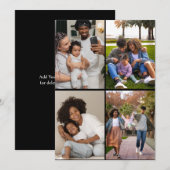 自分だけの4枚の写真の コラージュをデザイン シーズンカード (正面/裏面)