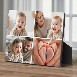 自分だけの4枚の写真の コラージュを作成しよう かわいい赤ちゃん フォトプラーク