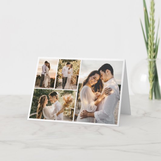 自分だけの4枚の写真の コラージュを作成 カード (正面)