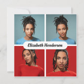 自分だけの4枚の写真の コラージュを作成 カード (正面)