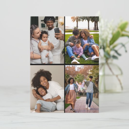 自分だけの4枚の写真の コラージュを作成 カード (スタンド正面)