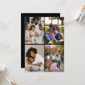 自分だけの4枚の写真の コラージュを作成 カード (正面/裏面インサイチュ)