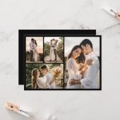 自分だけの4枚の写真の コラージュを作成 カード (正面/裏面インサイチュ)