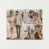 自分だけの4枚の写真の コラージュを作成 タペストリー (正面(横))