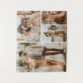 自分だけの4枚の写真の コラージュを作成 タペストリー (正面)