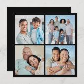 自分だけの4枚の写真の コラージュを作成 ノートカード (正面/裏面)