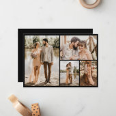 自分だけの4枚の写真の コラージュを作成 ノートカード (正面/裏面インサイチュ)