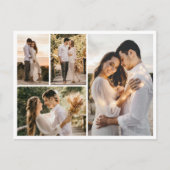 自分だけの4枚の写真の コラージュを作成 ポストカード (正面)