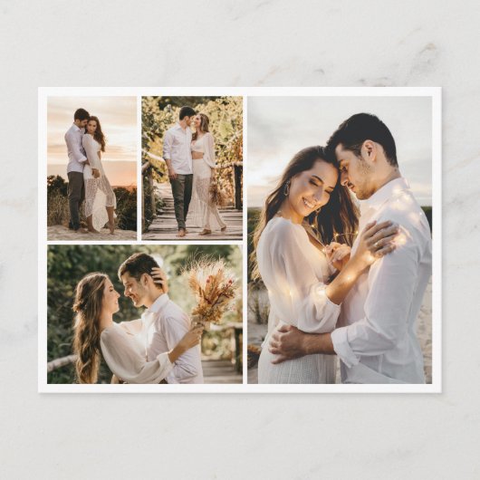 自分だけの4枚の写真の コラージュを作成 ポストカード (正面)