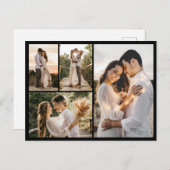 自分だけの4枚の写真の コラージュを作成 ポストカード (正面/裏面)