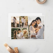 自分だけの4枚の写真コラージュを作成 ノートカード (正面/裏面インサイチュ)