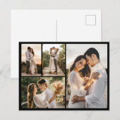 自分だけの4枚の写真コラージュを作成 ポストカード (正面/裏面)