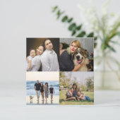自分だけの4枚の家族写真コラージュをデザイン シーズンカード (スタンド正面)