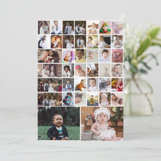 自分だけの40枚の写真コラージュを作成 カード (スタンド正面)