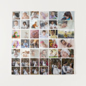 自分だけの40枚の写真コラージュを作成 タペストリー (正面)