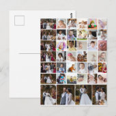 自分だけの40枚の写真コラージュを作成 ポストカード (正面/裏面)