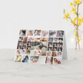 自分だけの40枚写真コラージュをデザイン カード (黄色い花)