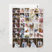 自分だけの40枚写真コラージュをデザイン ポストカード (正面/裏面)