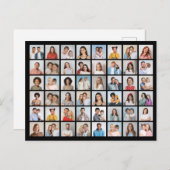 自分だけの48枚の写真コラージュを作成 ポストカード (正面/裏面)