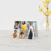 自分だけの5枚の写真のコラージュを作成 カード (黄色い花)