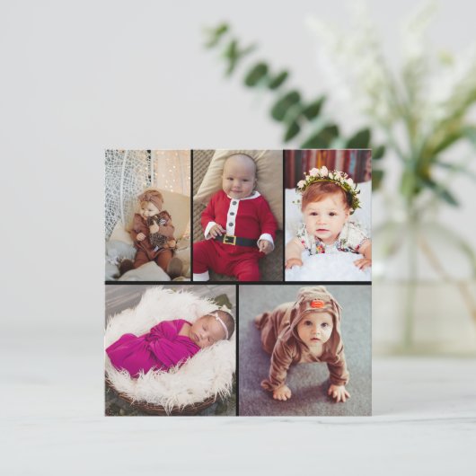 自分だけの5枚の写真の コラージュを作成 シーズンカード (スタンド正面)