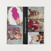 自分だけの5枚の写真の コラージュを作成 タペストリー (正面(横))