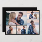 自分だけの5枚の写真の コラージュを作成 ノートカード (正面/裏面)