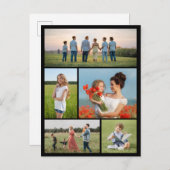 自分だけの5枚の写真の コラージュを作成 ポストカード (正面/裏面)