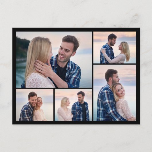 自分だけの5枚の写真の コラージュを作成 ポストカード (正面)