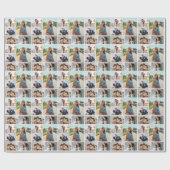 自分だけの5枚の写真の コラージュを作成 ラッピングペーパー (フラット)