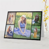 自分だけの5枚の写真コラージュを作成 カード (黄色い花)