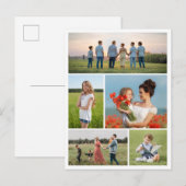 自分だけの5枚の写真コラージュを作成 ポストカード (正面/裏面)