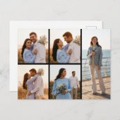 自分だけの5枚の写真コラージュを作成 ポストカード (正面/裏面)