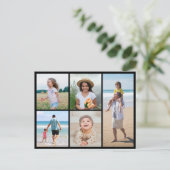 自分だけの5枚の写真コラージュを作成 ポストカード (スタンド正面)