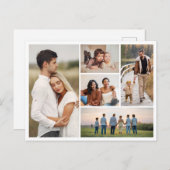 自分だけの5枚の写真コラージュを作成 ポストカード (正面/裏面)