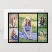 自分だけの5枚の写真コラージュを作成 ポストカード (正面/裏面)