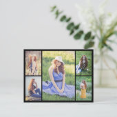 自分だけの5枚の写真コラージュを作成 ポストカード (スタンド正面)
