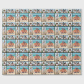 自分だけの5枚の写真コラージュを作成 ラッピングペーパー (フラット)