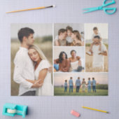 自分だけの5枚の写真コラージュを作成 薄葉紙 (クラフト)